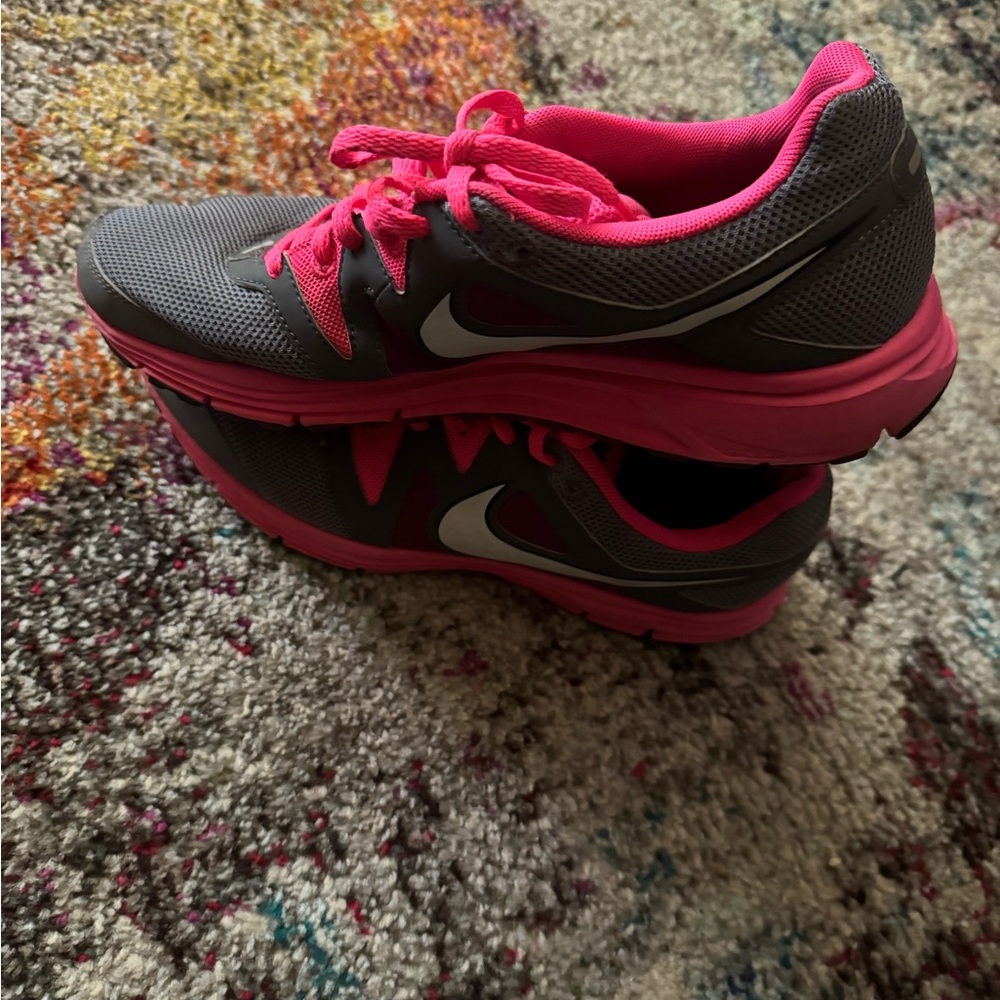 Women's Gray and Pink Athletic Shoes
